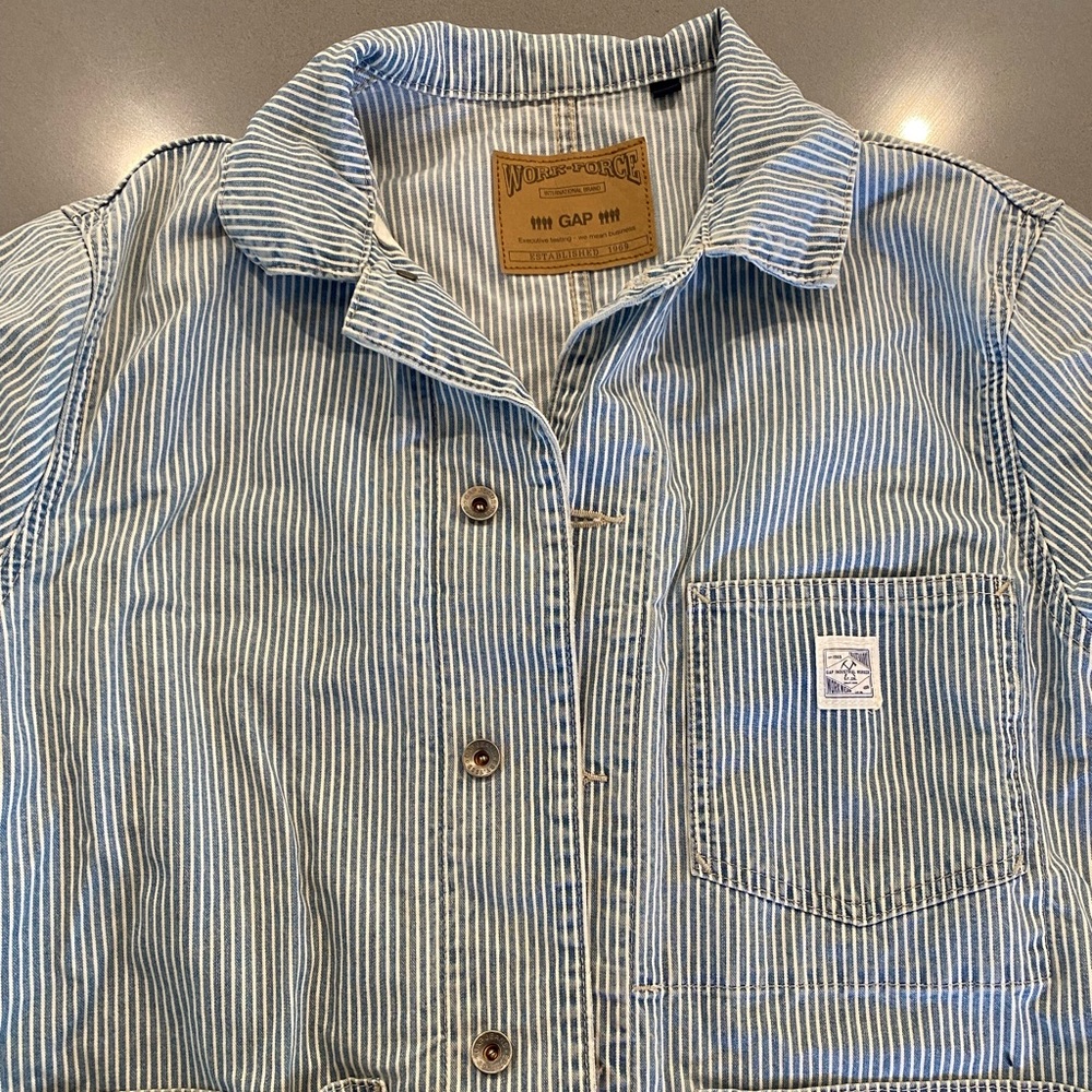 Gap Men’s Pin Stripe Trucker Jacket